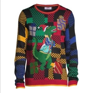 Amazing Dinosaur Christmas Ugly Sweater Men’s M
